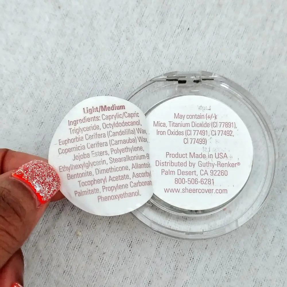 Sheer Cover Duo Concealer Light/ Medium Face Makeup 0.10 oz/3g NEW Sealed